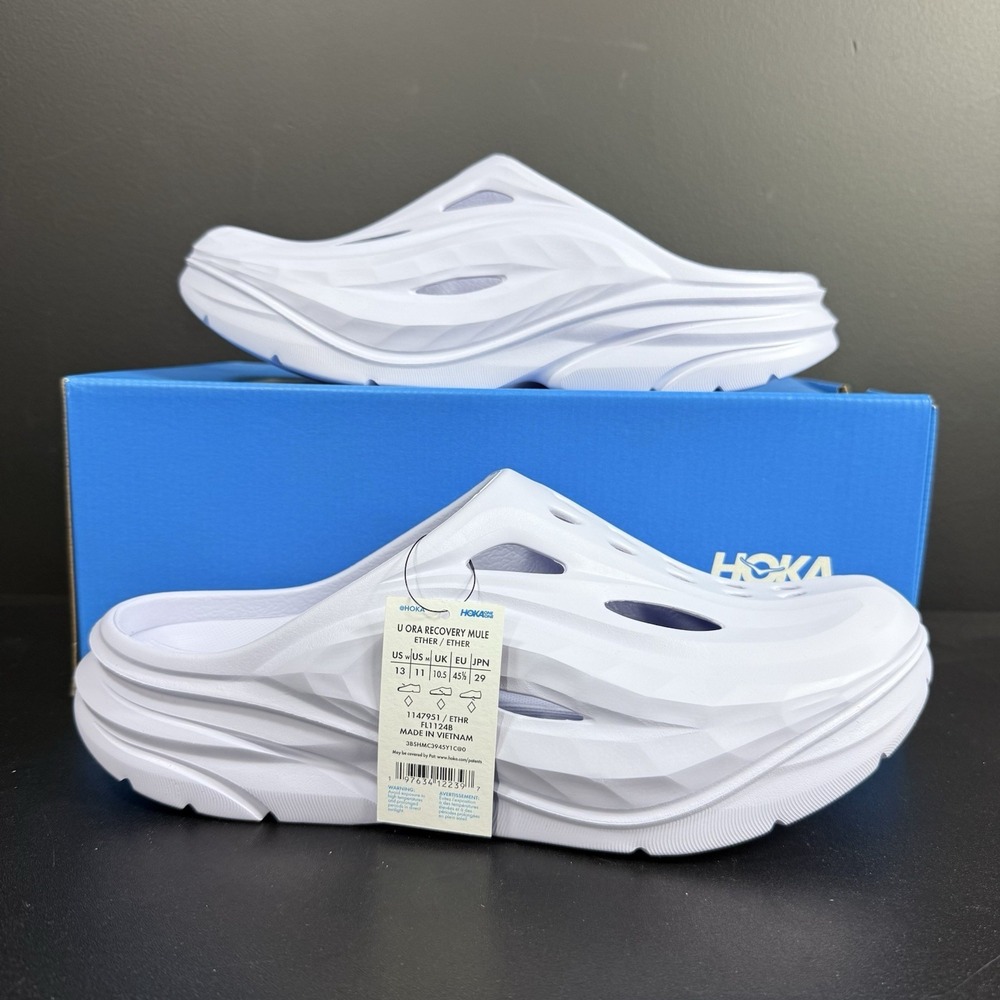 HOKA Ora Recovery Mule Size Mens‎ 11 Womens 13 Ether Clog Lavender Slip-on NWB